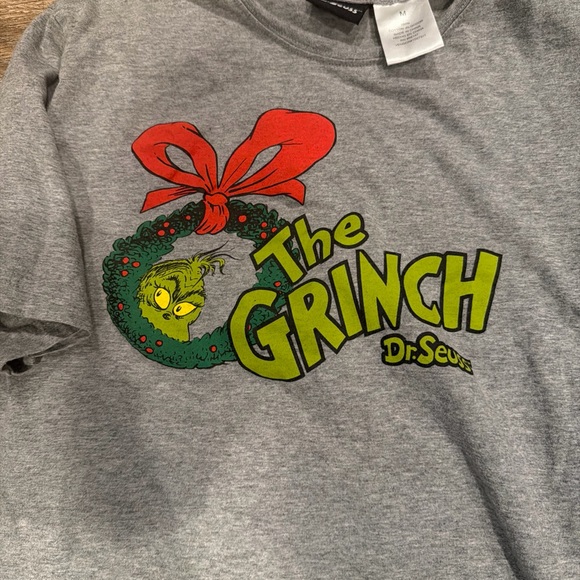 Dr. Seuss Gray Grinch Short Sleeve Tee - Picture 3 of 6